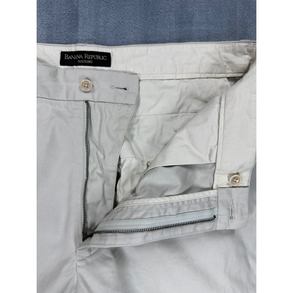 Banana Republic Hacking Chinos Mens 36R Light Khaki Beige 100% Cotton Pants